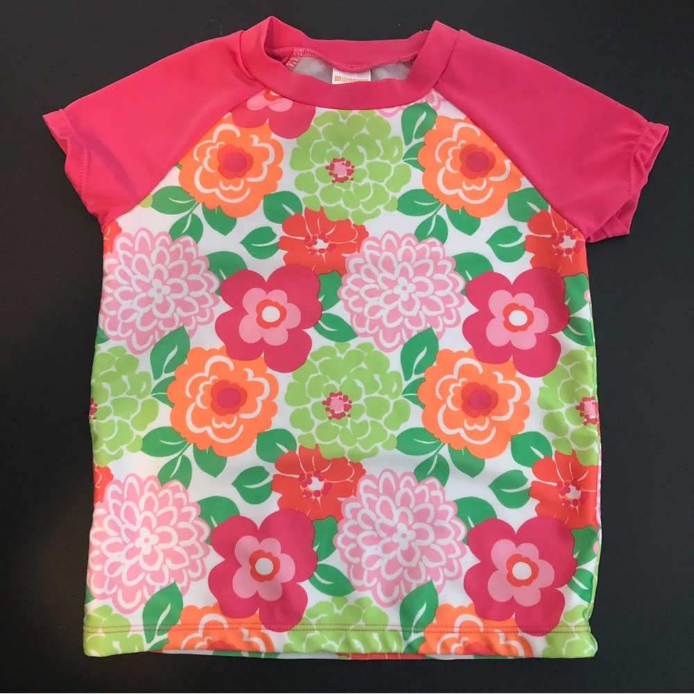 Gymboree Floral Rash Guard Size 6